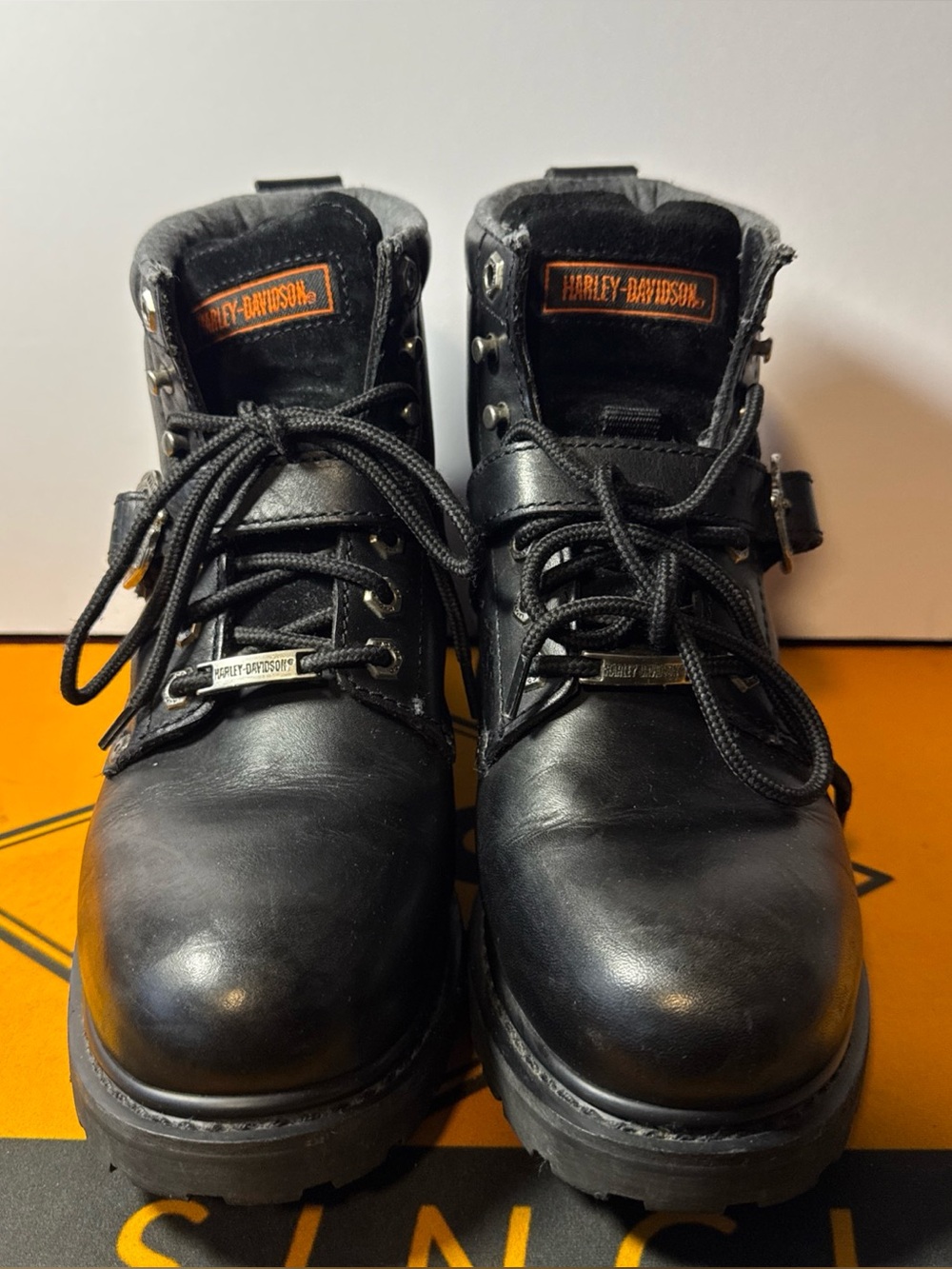 Womens Size 8 Harley Davidson  81024 Harness Riding Motorcycle Boots Size 9.5